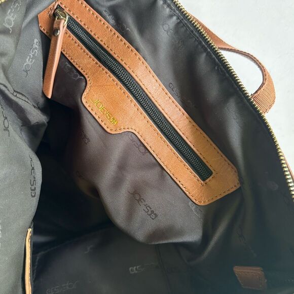 Joe’s Jeans Expandable Saddle Brown Leather Tote / Shoulder Bag - Picture 8 of 16